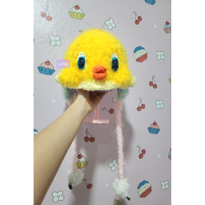 Jual HANDMADE IU TWEETY DUCK BEANIE/TWEETY HAT/TWEETY BEANIE/CUTE DUCK ...