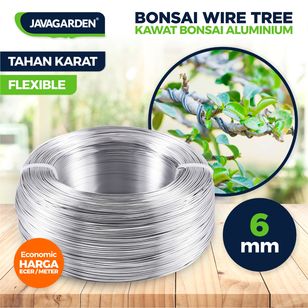 Jual Javagarden Kawat Bonsai Aluminium Ecer Putih Harga Per Meter Diameter Mm Shopee Indonesia