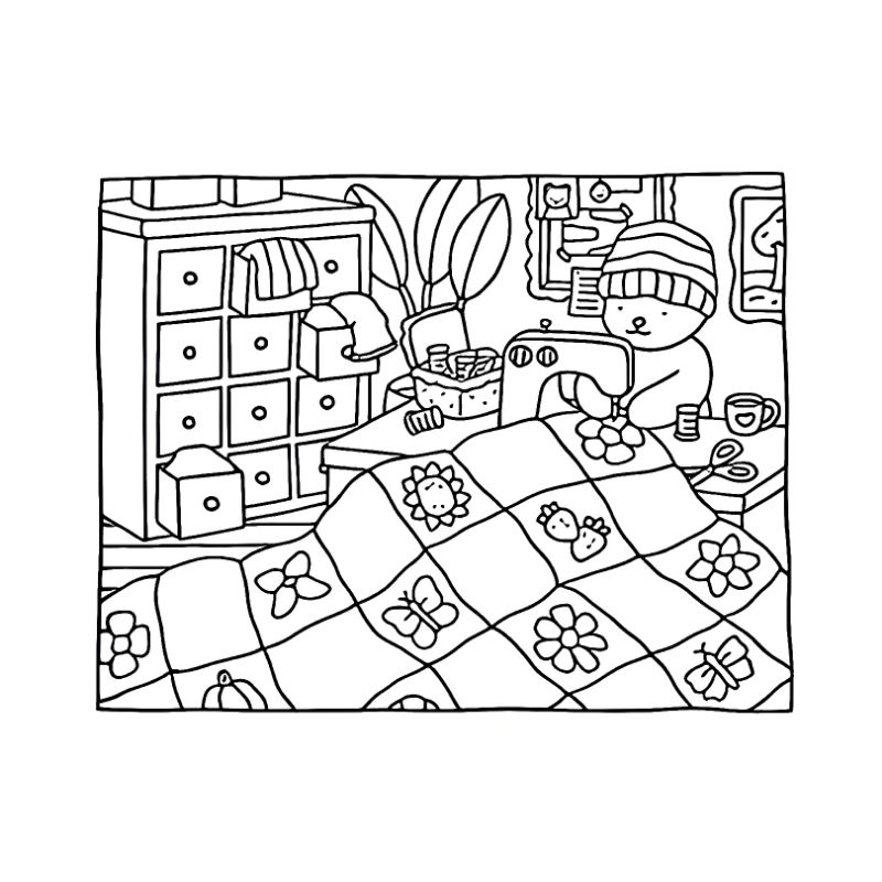 Jual BOBBIE GOOD'S COLORING PAGES kertas mewarnai TEBAL aesthetic