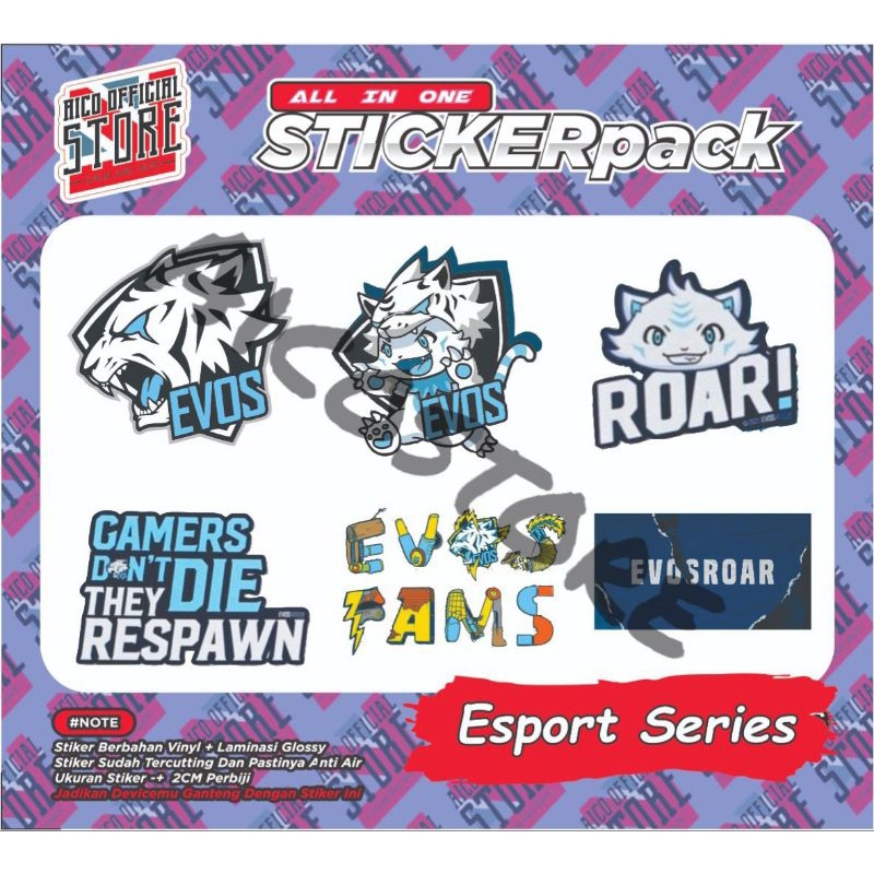 Jual HANS PROJECT - Stikerpack ALL IN ONE Esport Team Evos Rrq Onic ...