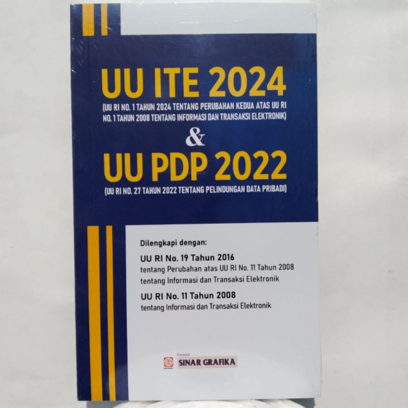 Jual Buku Original Undang Undang ITE No 1 Tahun 2024 Tentang Informasi ...