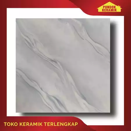 Keramik Lantai Avignon 50x50 Troya Blue Motif Marble Marmer