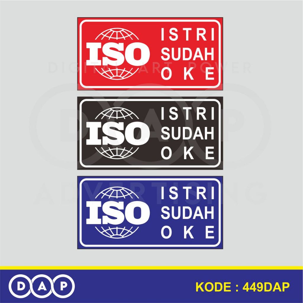 Jual 449 - STIKER ISTRI SUDAH OKE - 20X10 - VYNIL - TERBAIK | Shopee ...
