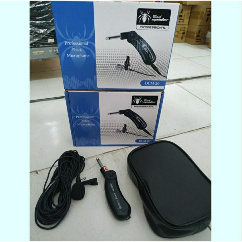 Jual mic black spider DCM - 20 Microphone jepit clip on black spider ...