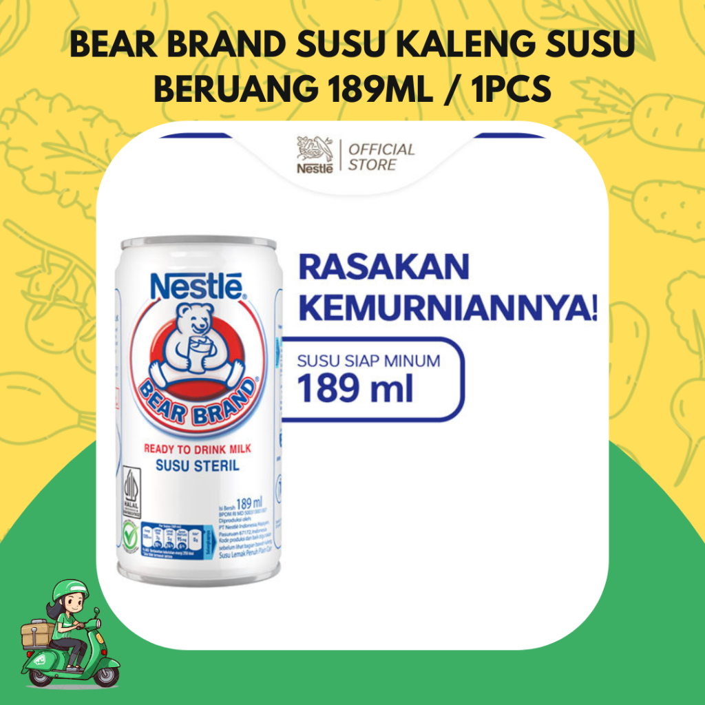 Jual BEAR BRAND Susu Kaleng Susu Beruang Susu Steril 189ml / 1pcs ...