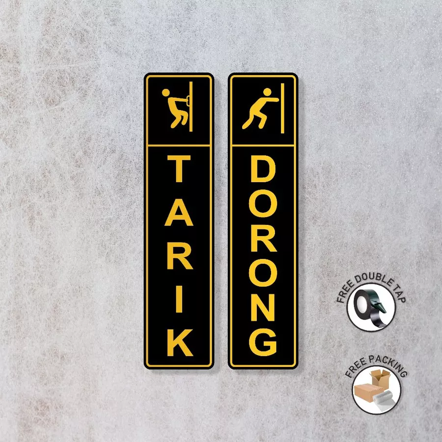 Akrilik Sign PINTU TARIK DORONG