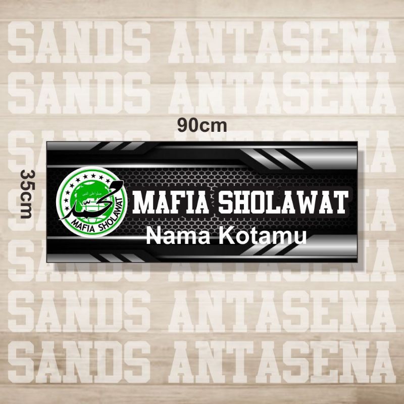 Jual BANNER UKURAN 35X90cm BANNER MAFIA SHOLAWAT DESAIN TERBARU BISA ...