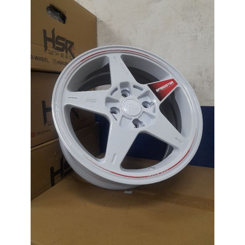Jual Velg Terbaru HSR SPEEDSTER R15 singgle PCD 4x100 warna putih ...