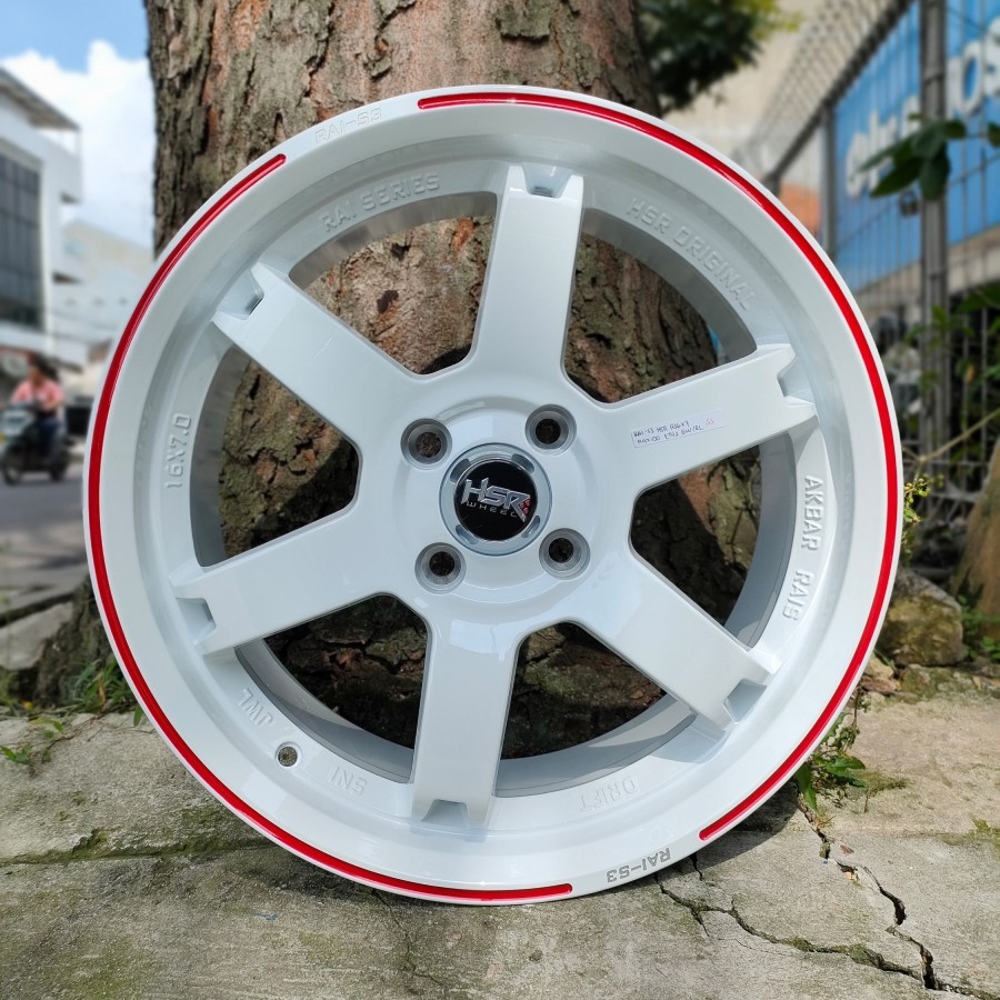 Jual Velg Mobil Racing R16 RAI-S3 HSR Lebar 7 Inch PCD 4x100 Buat Jazz ...