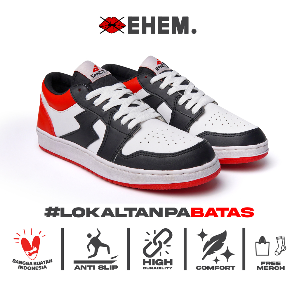 Jual Ehem - Sepatu Sneakers Unisex Pria Wanita Hoop Hustlers Red ...