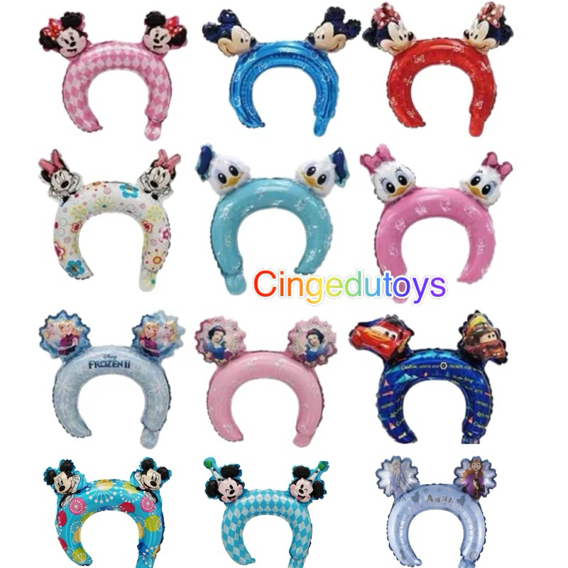 Jual Balon bando tema mickey minnie mouse / hello kitty disney | Shopee ...