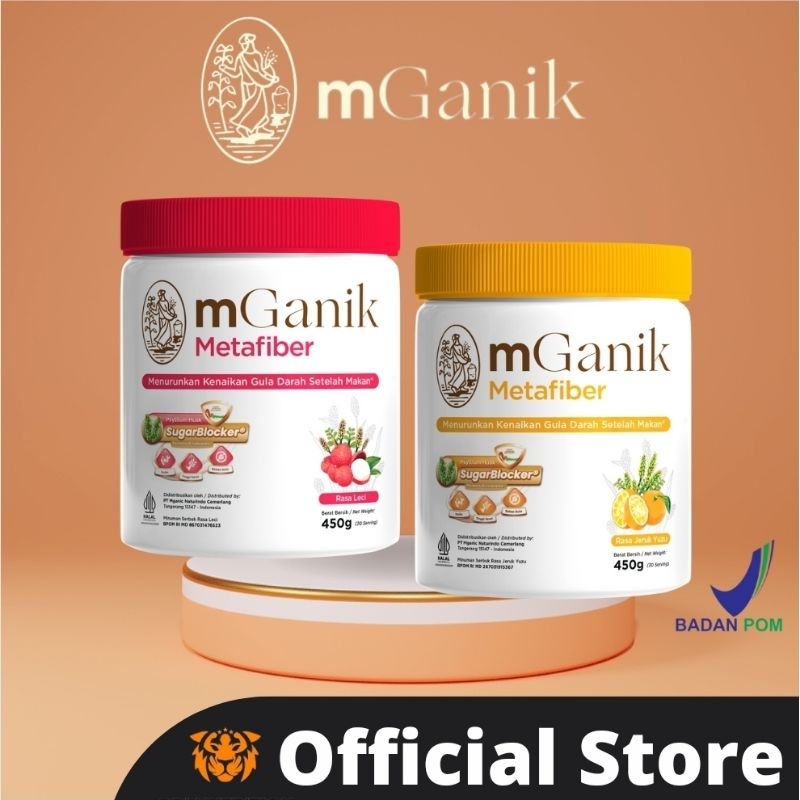 Jual MGANIK Metafiber 450g Supplement Serat Diabetes Sugar Block Meta ...