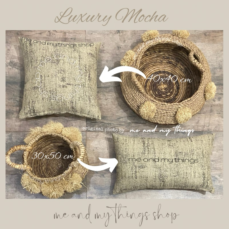 Jual Sarung Bantal Sofa/Kursi Premium Polos Motif Estetik Minimalis