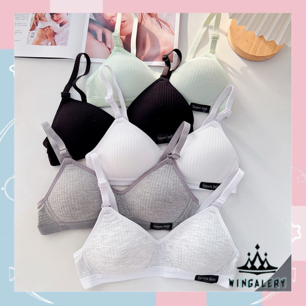 Jual Wingalery Bh Bra Motif Garis Lurus Push Up Style Senam Zumba Yoga