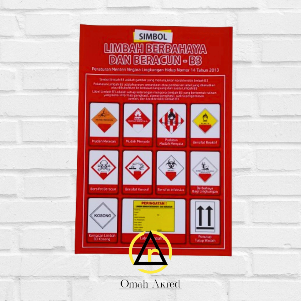 Jual Poster Limbah Berbahaya dan Beracun - B3 - Simbol Bahan Kimia ...