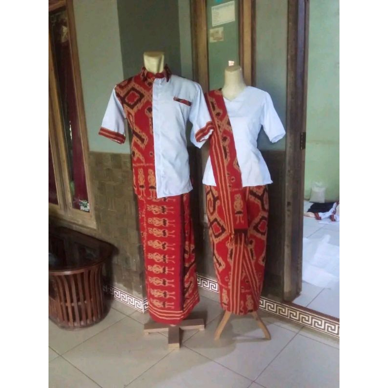 Jual baju set pria wanita baju adat toraja tenun blanket | Shopee Indonesia