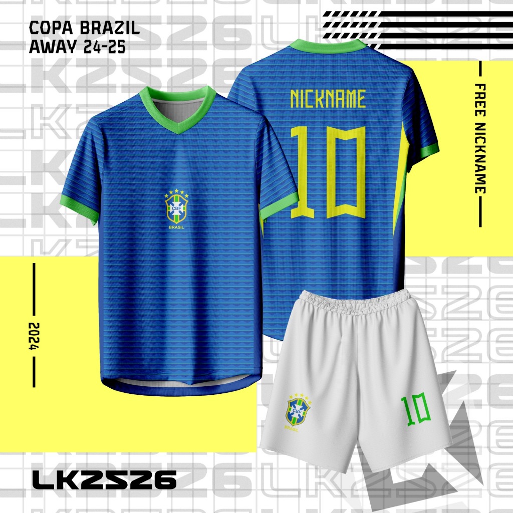 Jual Jersey Bola Copa Brazil Away 2024-2025 Biru | Shopee Indonesia