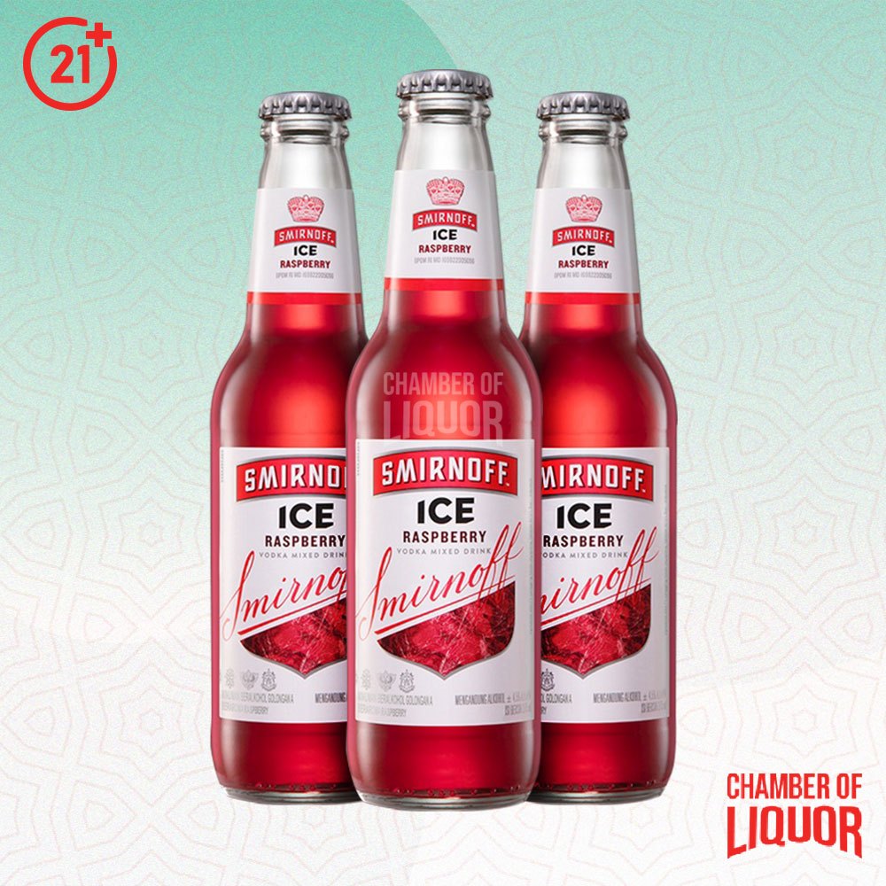 Jual Smirnoff Ice Raspberry Bottle Bir Botol 275ml | Shopee Indonesia