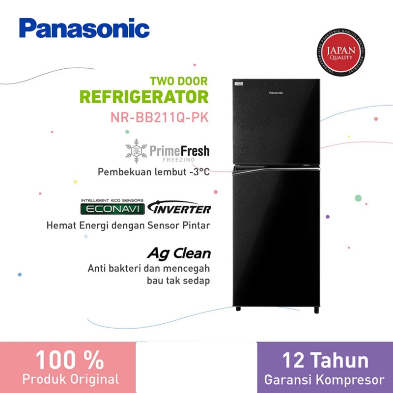 Jual Kulkas Pintu Panasonic Inverter Liter Nrbb Qpk Garansi