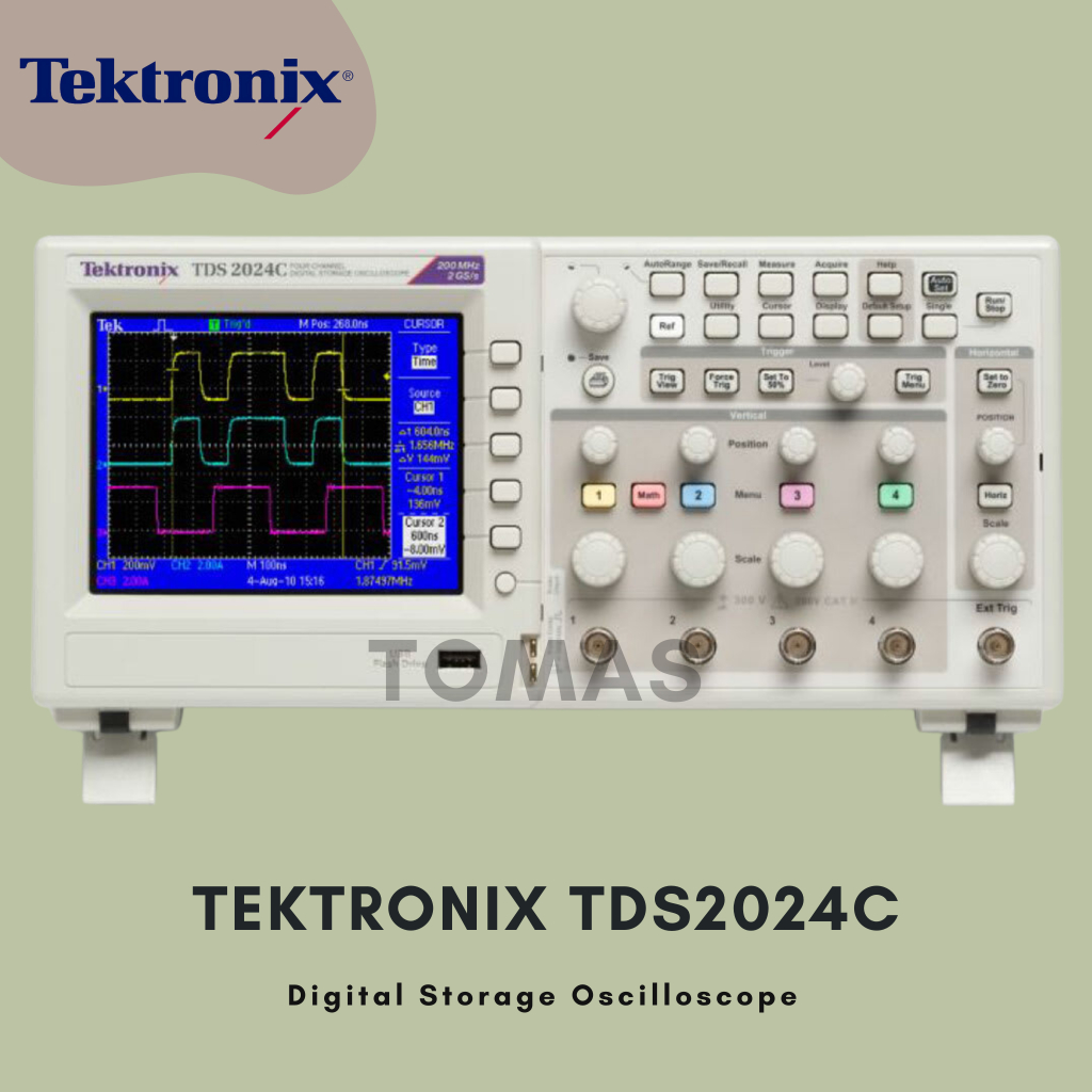 Jual Digital Storage Oscilloscope Tektronix TDS2024C 200 MHz, 4-Ch, 2 ...