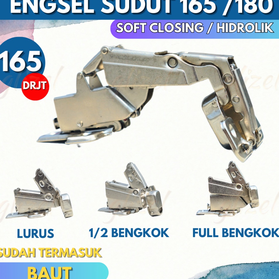 Jual Borong Buruan Engsel Sendok Pintu Sudut 165 18 Slow motion Soft ...