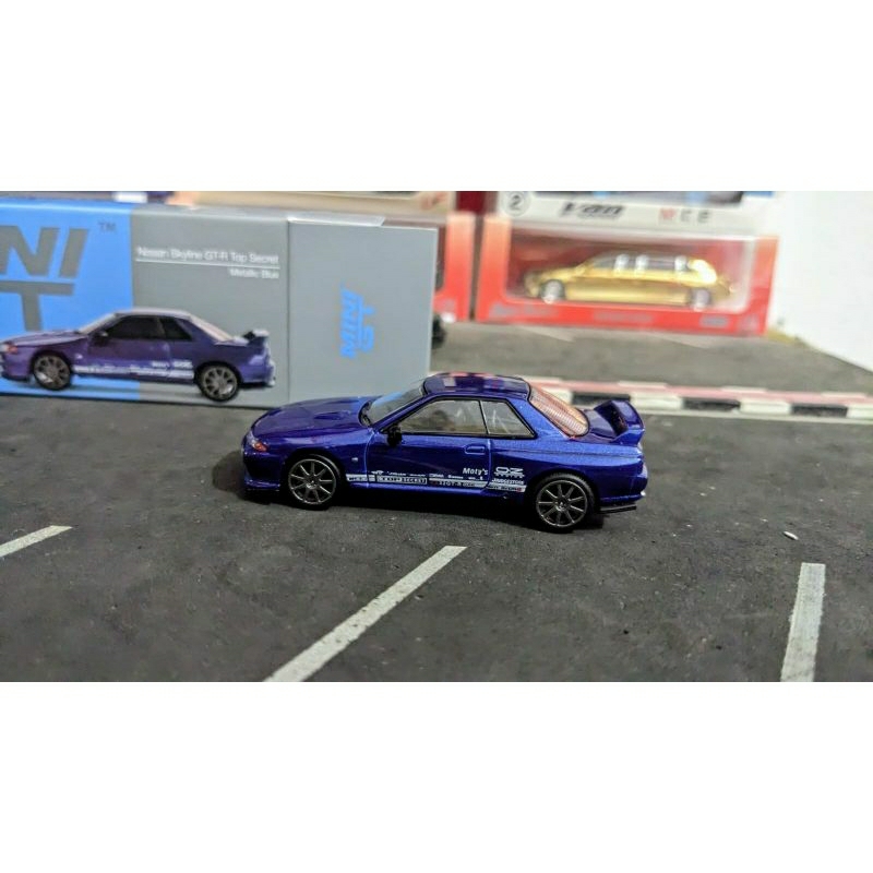 Jual Diecast Mini GT Nissan Skyline GTR R32 Top Secret Blue no 589 ...
