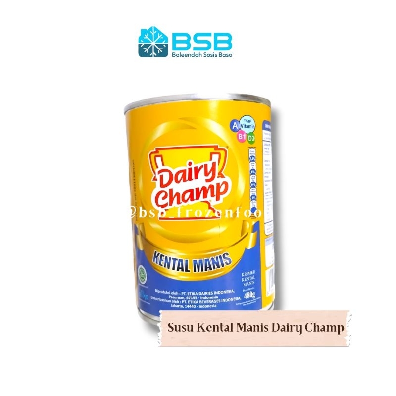 Jual Susu Kental Manis Susu Kaleng Dairy Champ 480 g | Shopee Indonesia