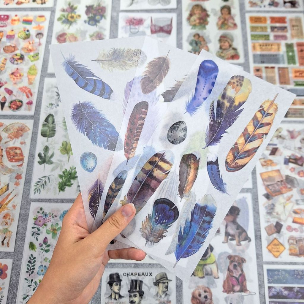 Jual SMALL FRESH FLAT STICKERS JAPANESE ART PAPER NEW / Sticker set 3 ...