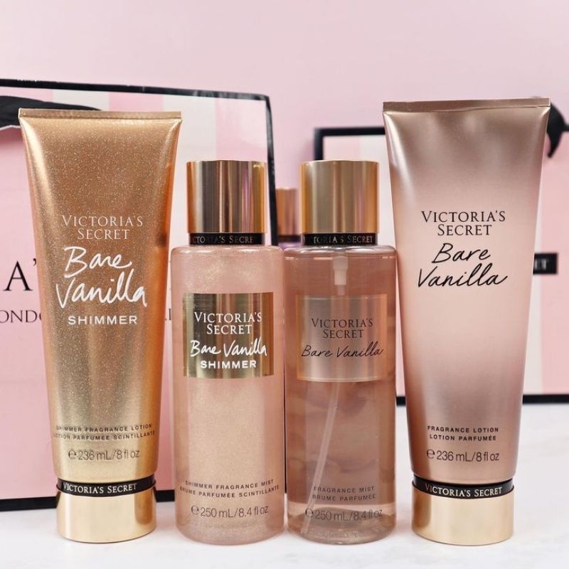 Jual BARE VANILLA VICTORIA'S SECRET BODY MIST, BODY LOTION