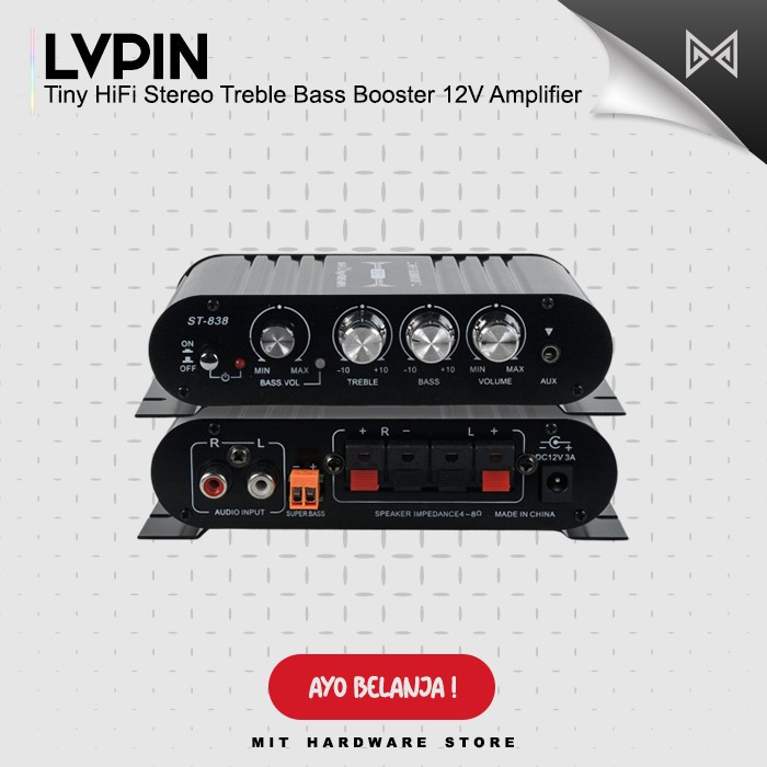 C-FUNN Lvpin Lp-838 200W 12V Super Bass Mini Hi-Fi Stereo Amplificatore Booster Radio Mp3