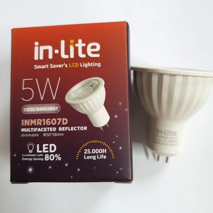 Jual LAMPU IN LITE HALOGEN LED SPOT MR16 5W DIMMABLE INMR1607D 12V ...