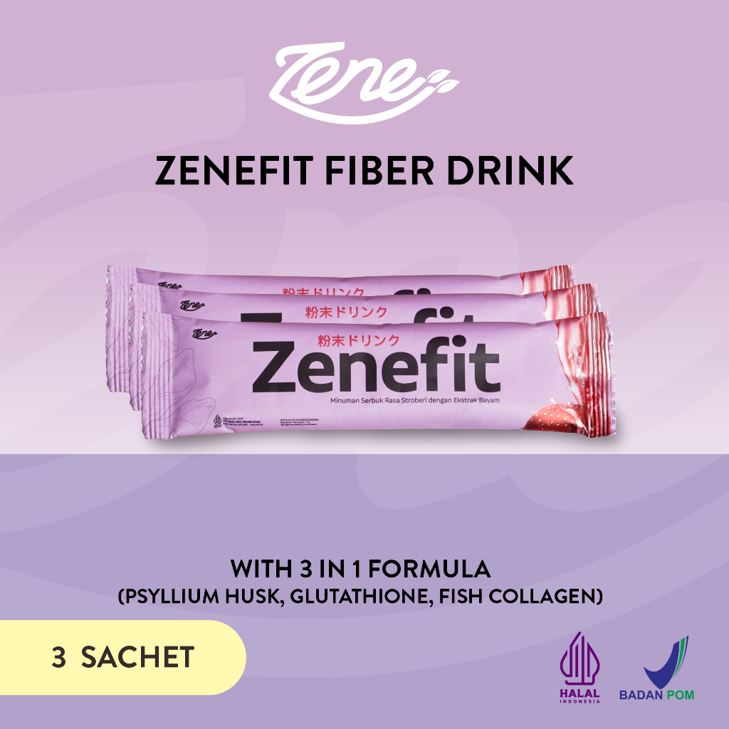 Jual ZENEFIT Fiber Drink dan Collagen (3 Sachet) | Shopee Indonesia