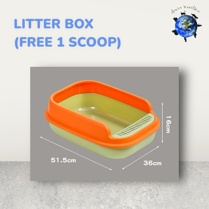 Jual Litter Box Kucing - Bak Pasir Tempat Pup Kucing Include Scoop ...