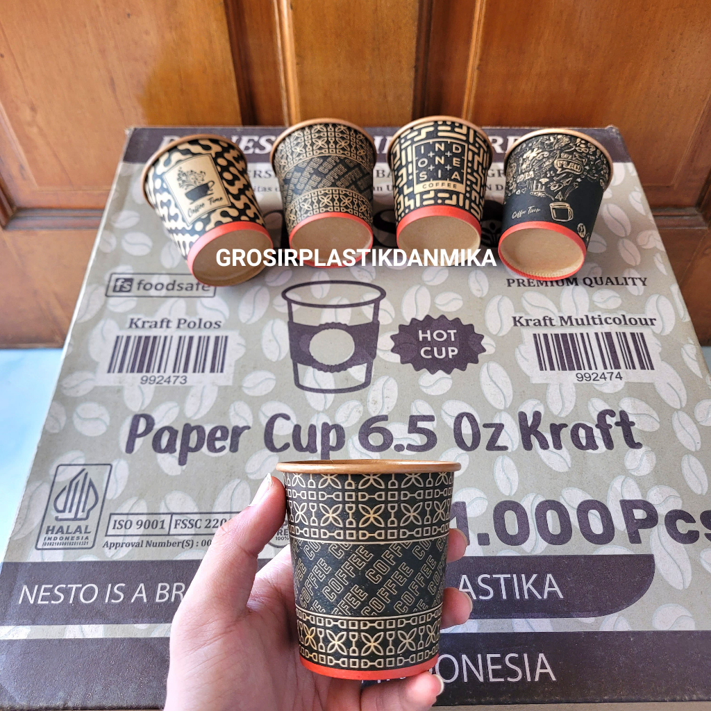 Jual BROWN PAPER CUP SIZE 6.5 OZ - 6.5 OZ COFFEE - GELAS KOPI COKLAT ...