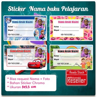 Jual Stiker Label Buku Pelajaran Sekolah Macam Macam Tema Bebas Pilih