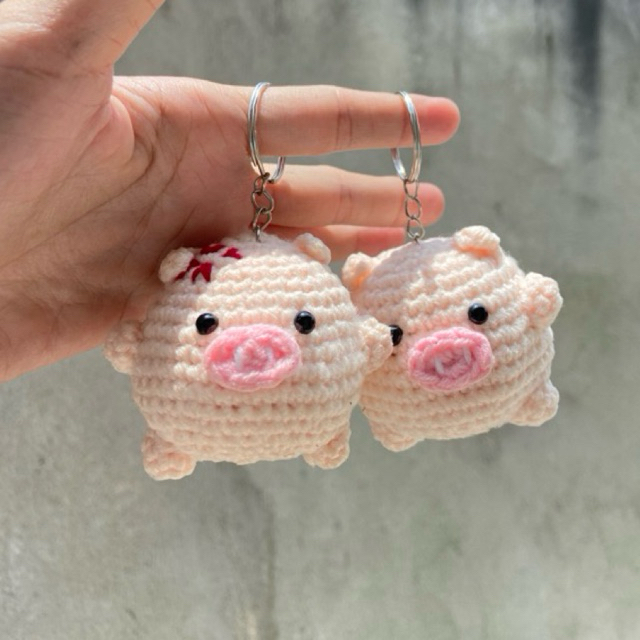 Jual Gantungan Kunci Tas Babi/Piggy | Amigurumi Keychain Pig/Crochet ...