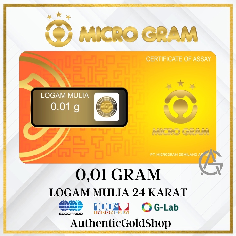 Jual Produk terbaru Emas Micro Gram 1gram Logam Mulia 24 Karat Original ...