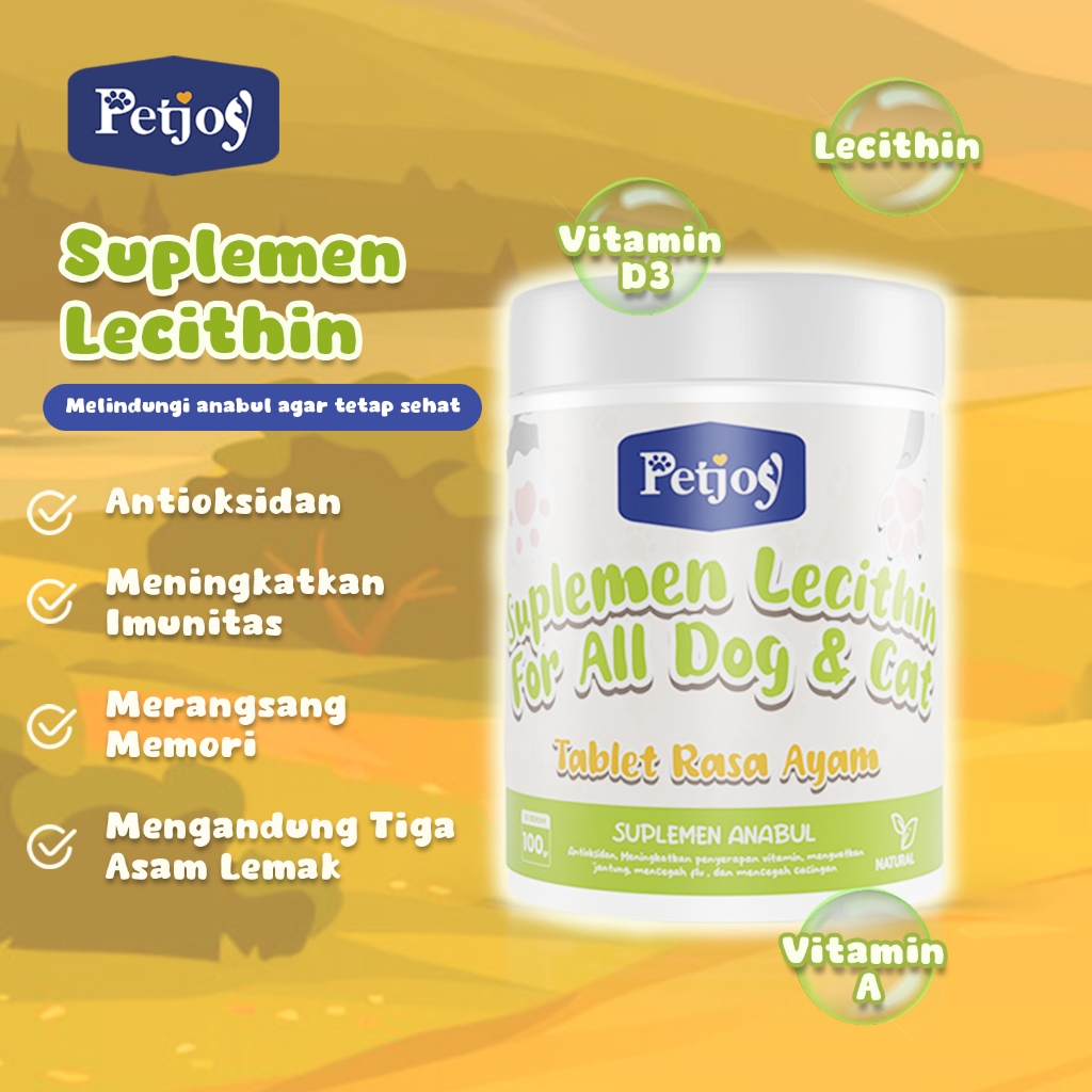 Jual Petjoy Suplemen Lecithin For All Cat & Dog suplemen kesehatan