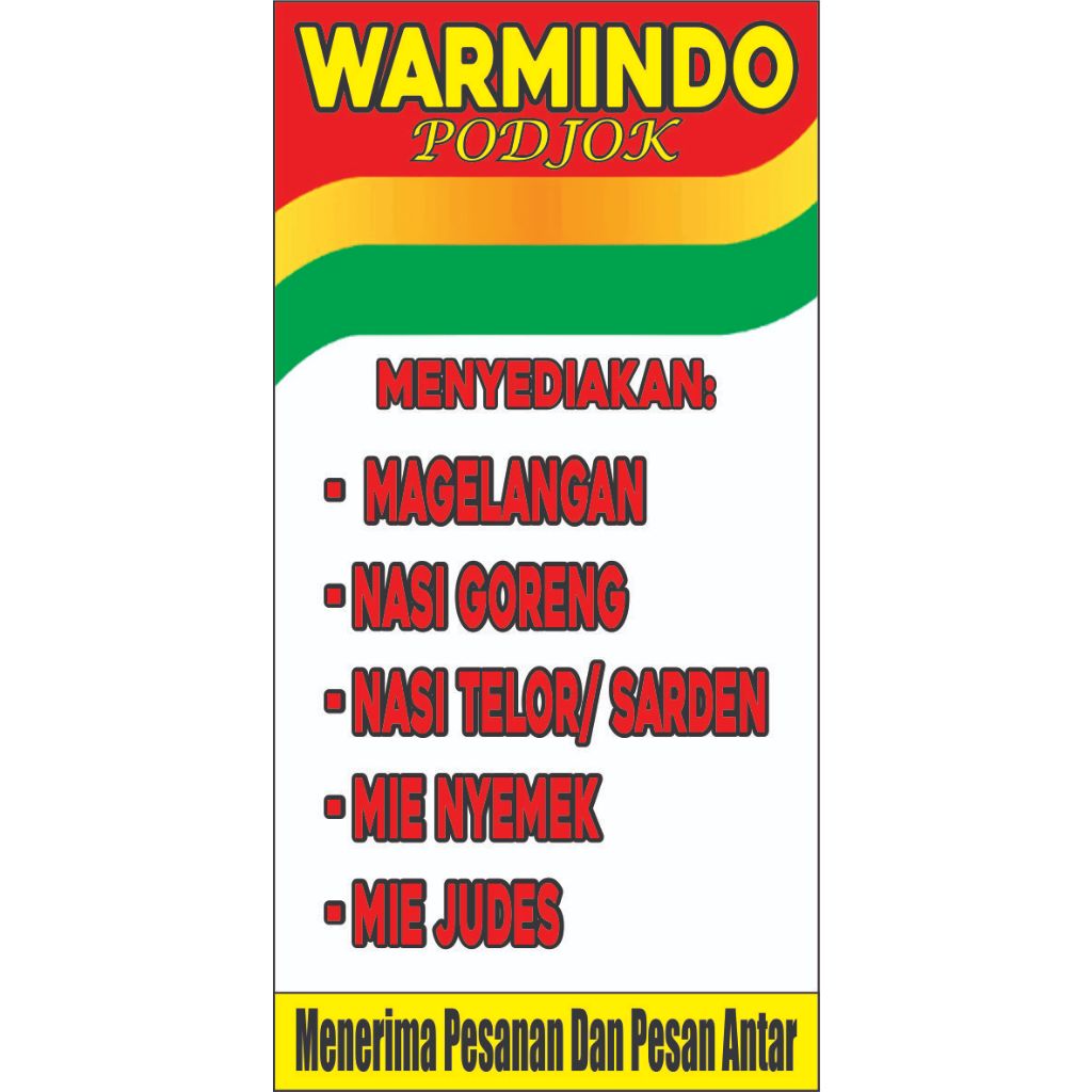 Jual Baner/Banner/Spanduk warmindo Fre desain | Shopee Indonesia