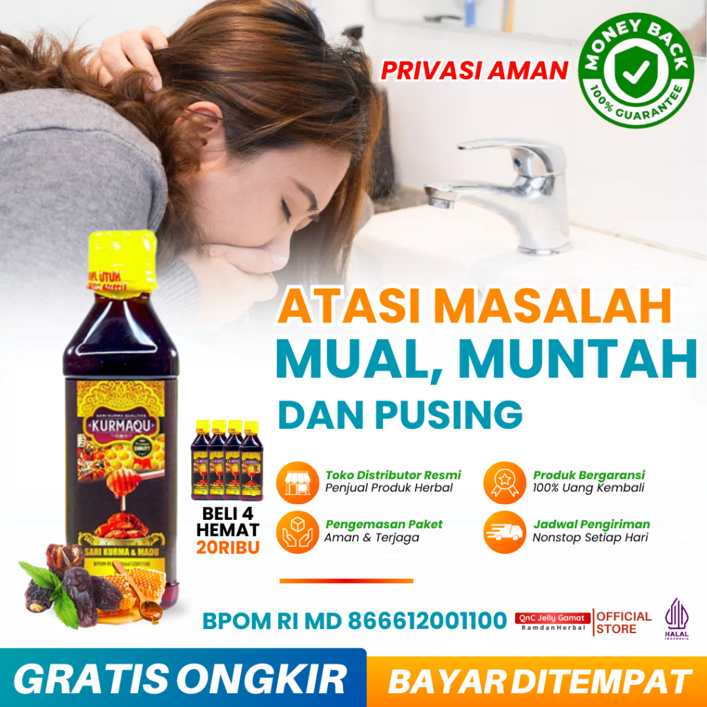 Jual Obat Mual, Muntah Dan Pusing KurmaQu Sari Kurma 350ml Bpom Halal ...