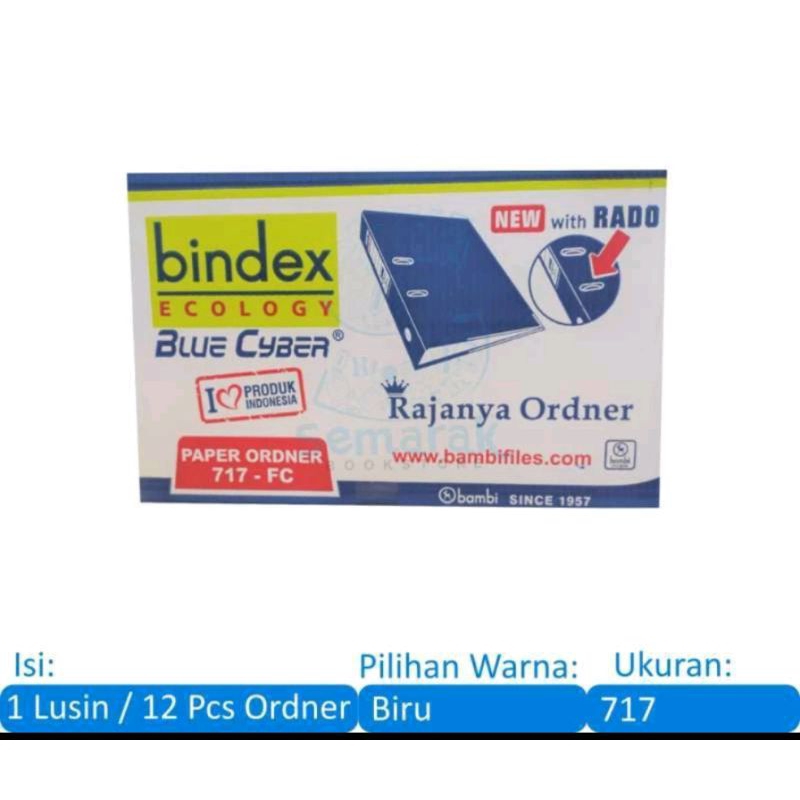 Jual PAPER ODNER BINDEX ECOLOGY BLUE CYBER 717 FC 1PCS | Shopee Indonesia