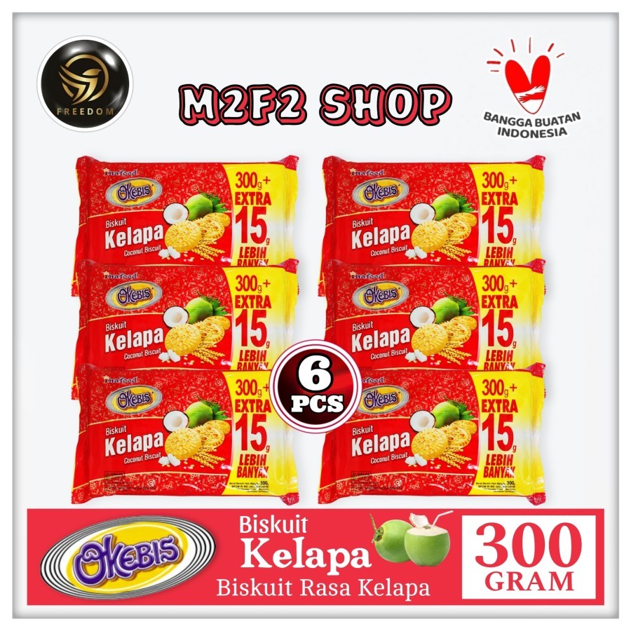 Jual Okebis Biskuit Kelapa Original Coconut Biscuit 300 Gr Kemasan