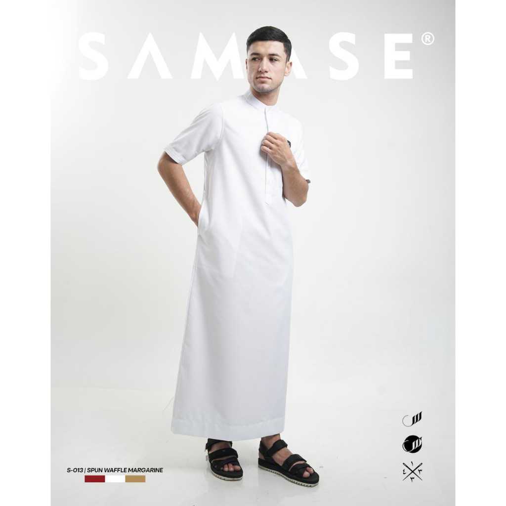 Jual Samase Jubba Saudi Gamis Pria Lengan Pendek S013 Spun Waffle ...