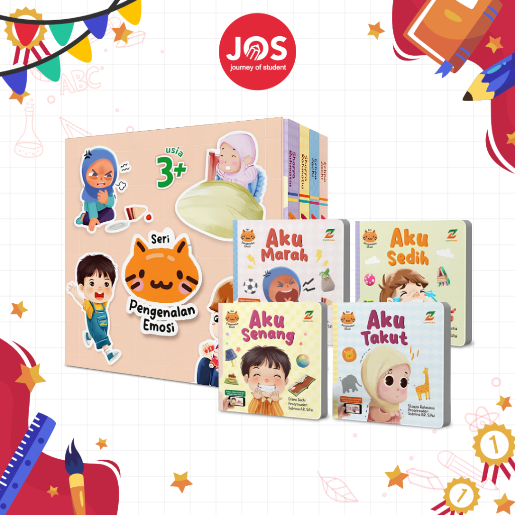 Jual 1 Set Mini Boardbook Seri Pengenalan Emosi (dapat 4 buku ...