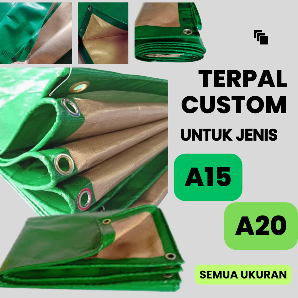 Jual CUSTOM Terpal Waterproof Lembaran A15/A20 SNI Tebal Custom Persegi ...
