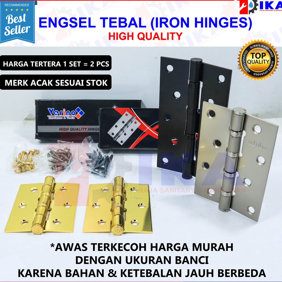 Jual Harga Miring Engsel Pintu Rumah Hitam Doff Inci Inci Inci Door Hinges Black Doff