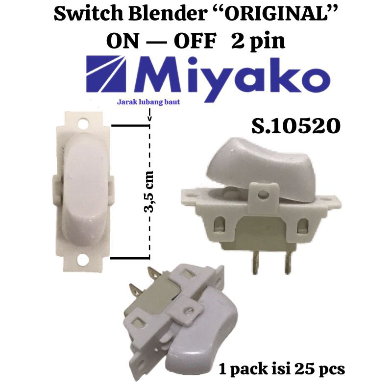 Jual Switch / Saklar ON OFF 2 Kaki Blender Ori Miyako / Umum | Shopee ...