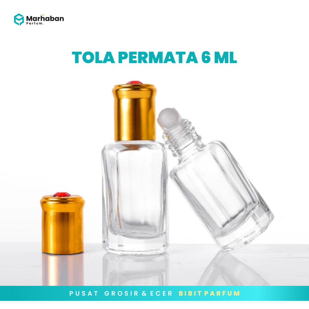 Jual Botol TOLA PERMATA 6 ML Roll On - Botol Parfume kosong Tola ...