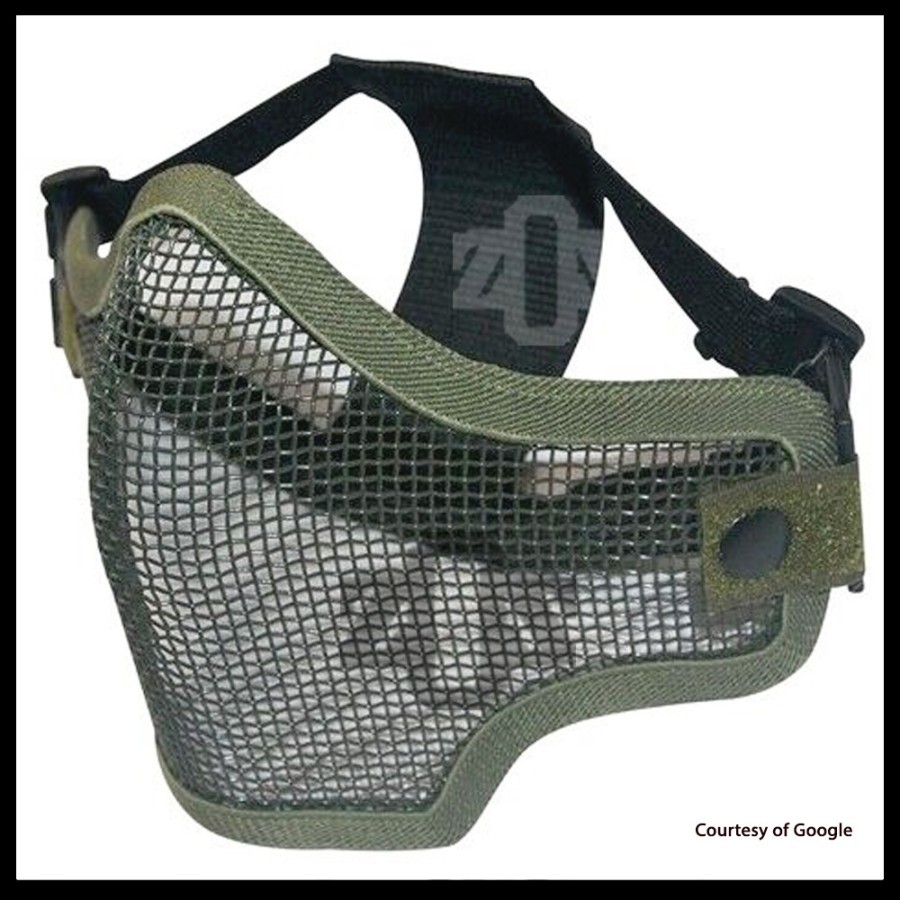 Jual Masker Half Mask Face Jaring Kawat Mesh Wire Double Strap Tactical ...