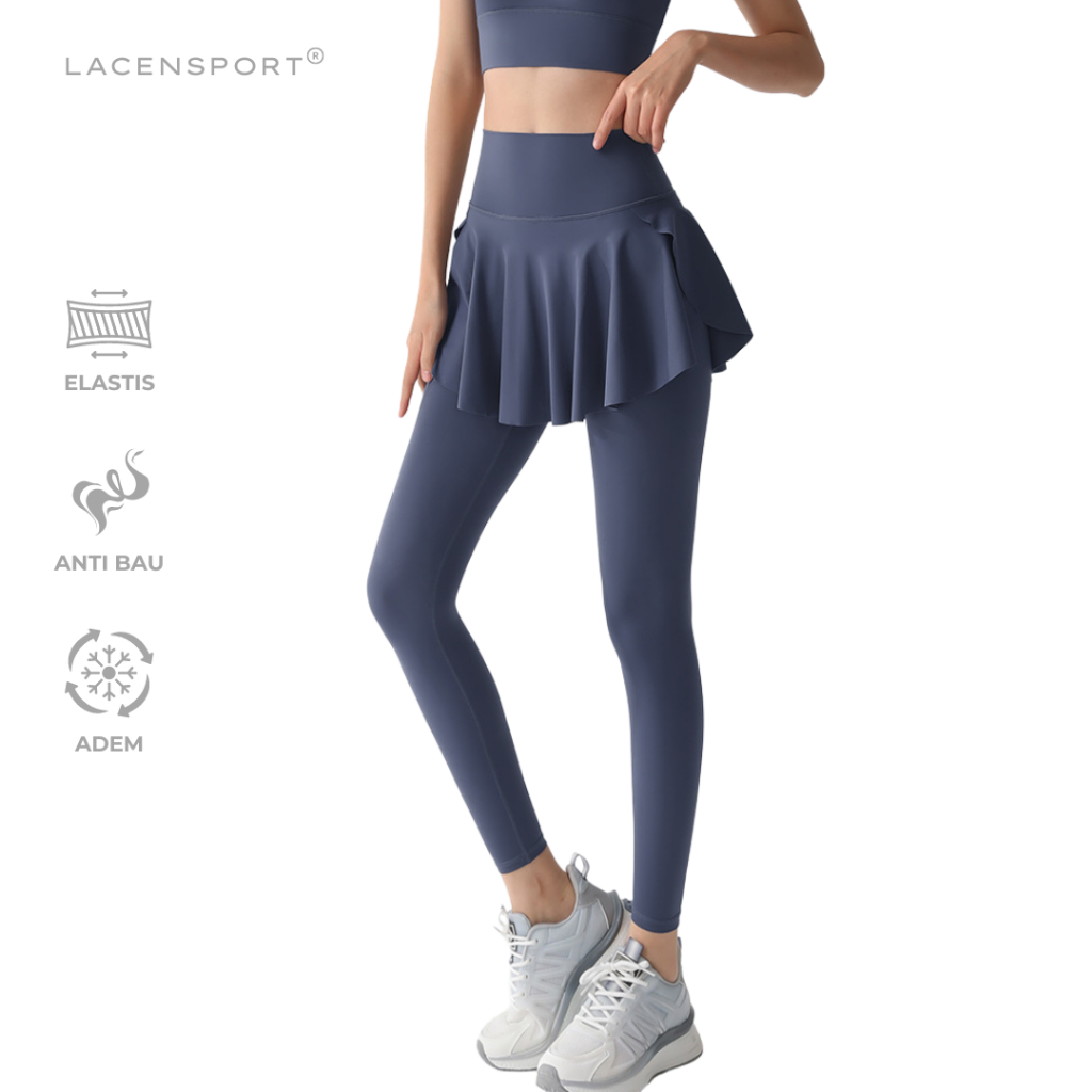 Lacoste Sport SKIRT HERITAGE - Rokken - flour/navy blue/crème